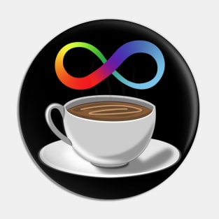 Coffee With Rainbow Inside Coffee Pin