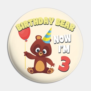 Kids Birthday finally 3 Years old Pin