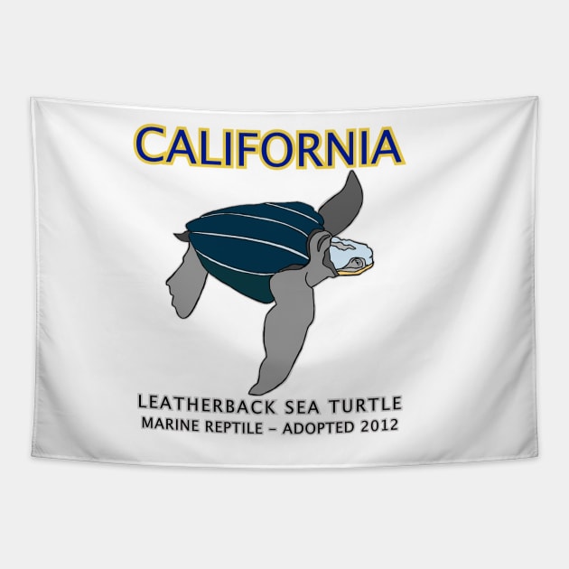 California - Leatherback Sea Turtle - Original Tapestry by cfmacomber