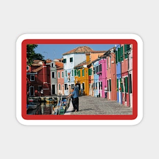 Sunny day in Burano Magnet