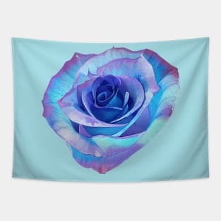 Sky Blue Purple Colorful Rose Tapestry