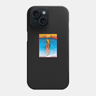 SURFING SUNSET BEACH OAHU HAWAII Phone Case