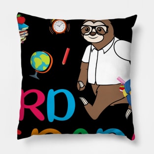 Diving Into 3rd Grade Dabbing Sloth Back To School Pillow