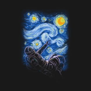 Atronaut in  the Starry Night T-Shirt