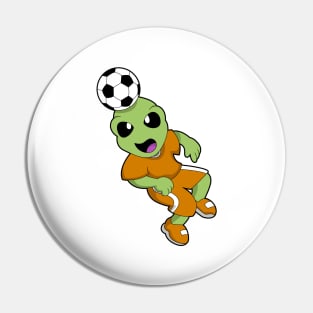 Alien at Soccer Sports Pin