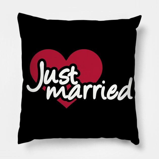 Just married Pillow by Designzz