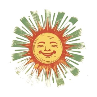 Retro smiling sun illustration T-Shirt