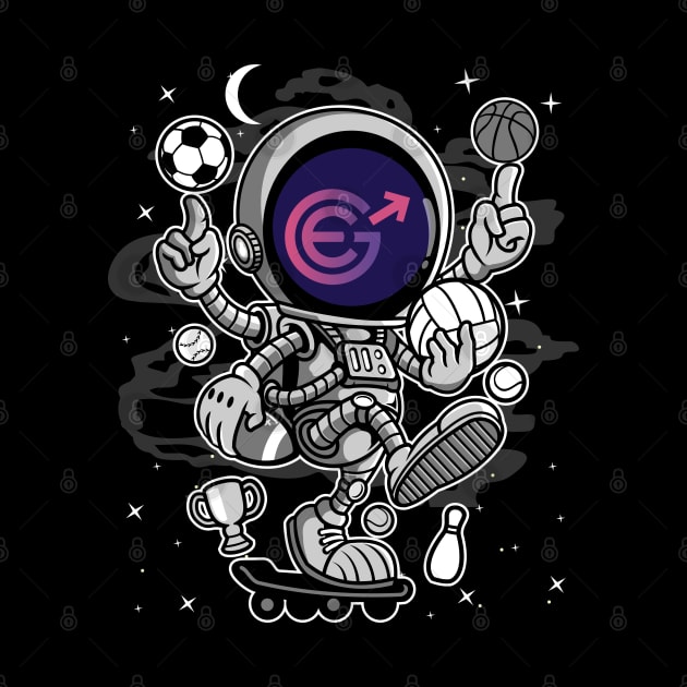 Astronaut Skate Evergrow EGC Coin To The Moon Crypto Token Cryptocurrency Blockchain Wallet Birthday Gift For Men Women Kids by Thingking About