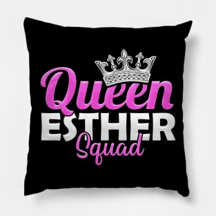 Humorous Queen Esther Squad Jewish Party & Carnival Design Pillow