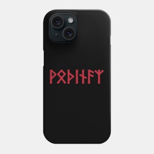 odin elder futhark runes red Phone Case