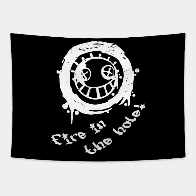 Junkrat Spray Smiley - Fire in the Hole! Tapestry by mn9