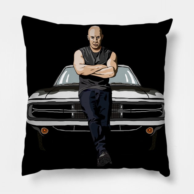 Domenic Torento's Dodge Charger Pillow by d1a2n3i4l5