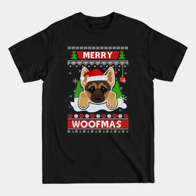 Disover German Shepherd Merry Woofmas Ugly Christmas Sweater - German Shepherd Christmas - T-Shirt