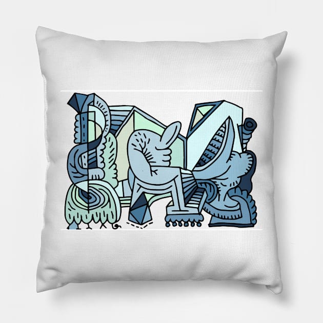 abstract cubism Pillow by MGphotoart