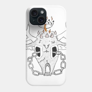 Evil deer's skull Phone Case