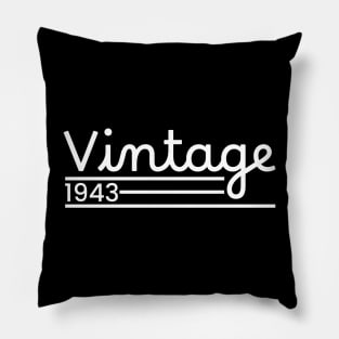 Vintage 1943 Men Women 80th Pillow