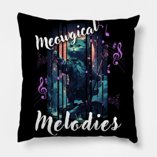 "Gato Encantador: Meowgical Melodies" Pillow