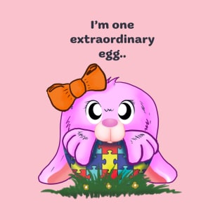 Extraordinary Bunny Autism Pink T Shirt T-Shirt