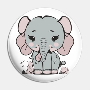 Kawaii Elephant Delight - Embrace the Adorable Charm Pin