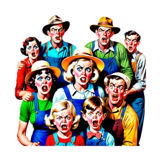 Family of stressed people from the countryside T-Shirt