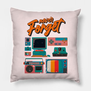 vintage collection never forget the 80s classic Pillow