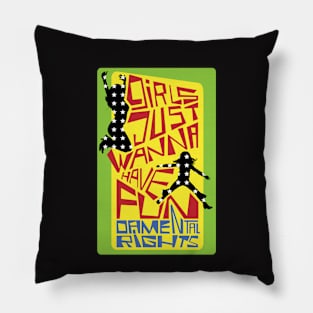 Politics T-Shirt : Girls just wanna have fundamental rights feminist tee Pillow