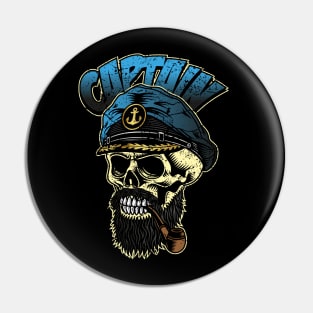 Captain Sailor Man Skull Pin