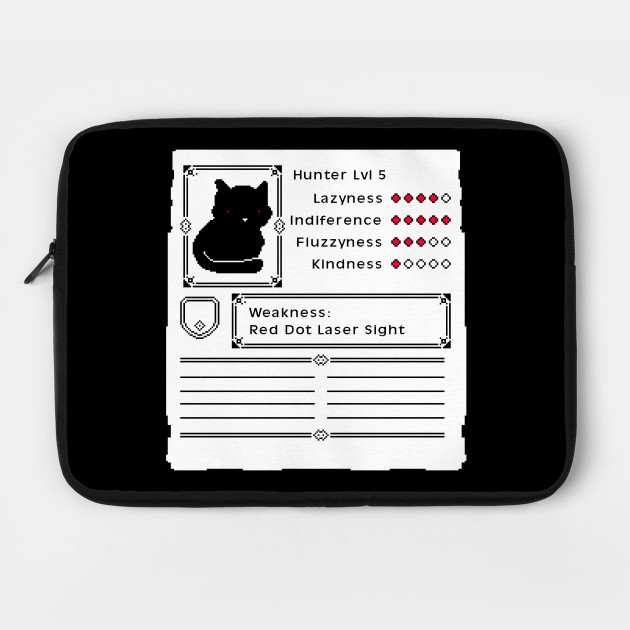 Rpg Video Game Cat Video Game Cat Laptop Case Teepublic