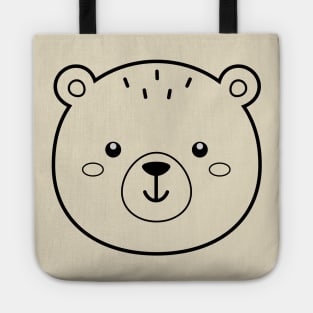 Cute Bear for Kids Men and Women - Bear Head Tote