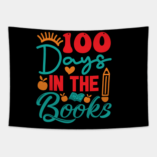 100 Days In The Books Tapestry