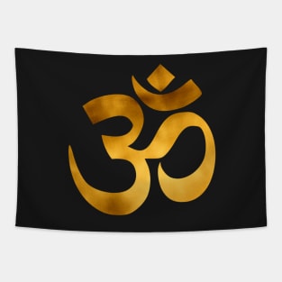 Gold foil om, ohm traditional Tapestry