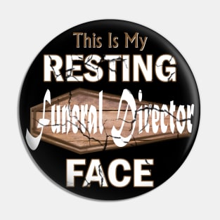 Resting Funeral Director Face Coffin Pin