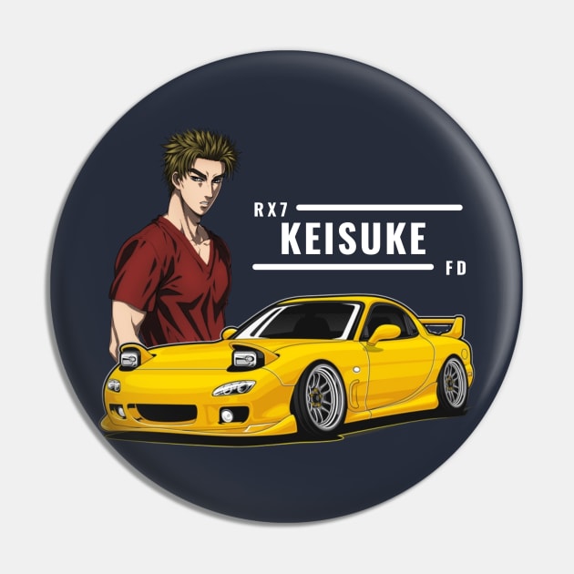 Keisuke Takahashi rx7 FD redsuns Pin by MOTOSHIFT