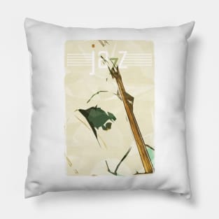 Contrabassist. Jazz Club Poster Pillow