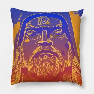 Vaporwave Genghis Khan 4221 Ulaanbaatar Pillow