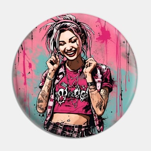 Grunge Girl Pin