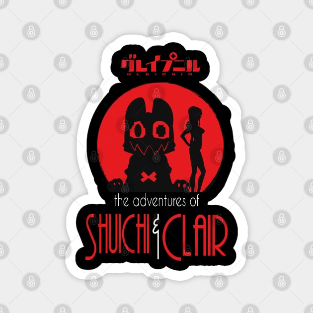 GLEIPNIR: THE ADVENTURES OF SUICHI & CLAIR (BLACK) Magnet by FunGangStore