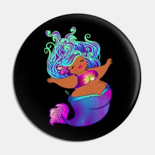 Purple Chubby Mermaid Pin