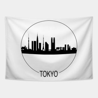 Tokyo Skyline negative Tapestry