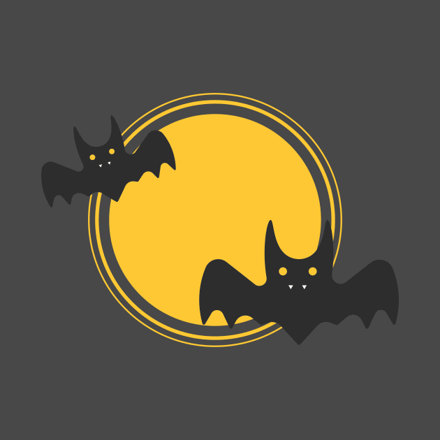 Bat Full Moon Halloween by Deamandazhr