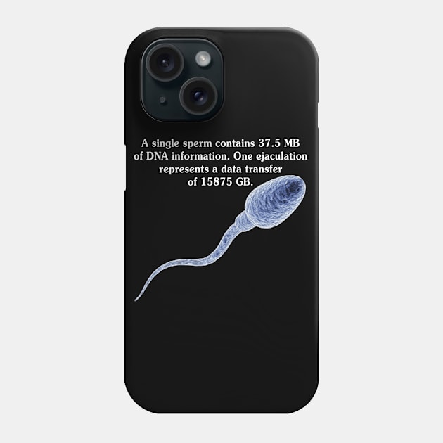 A Single Sperm Contains  - Funny T Shirts Sayings - Funny T Shirts For Women - SarcasticT Shirts Phone Case by Murder By Text