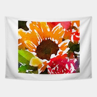 Bright and happy sunflower print Tapestry