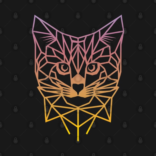 Geometric Cat Portraits by SimpliPrinter