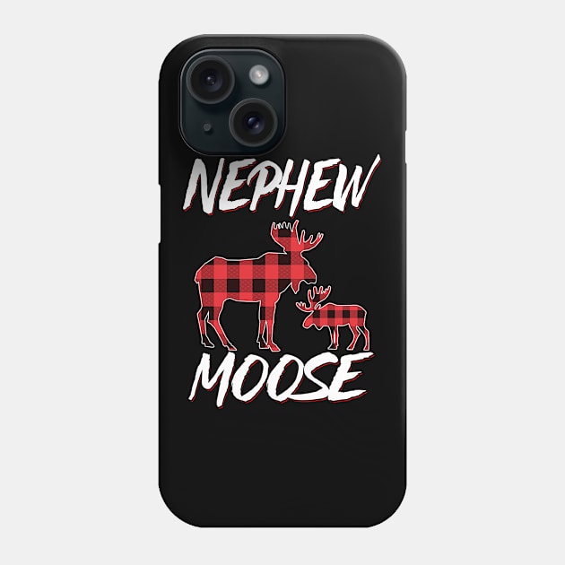 Red Plaid Nephew Moose Matching Family Pajama Christmas Gift Phone Case by intelus