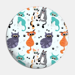 Cat Pattern Pin