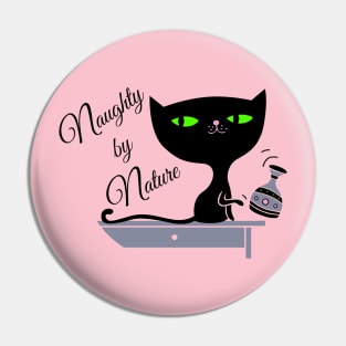 Naughty by Nature - Green Eyed Kitty Pin