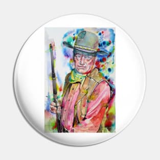 JOHN WAYNE watercolor portrait Pin