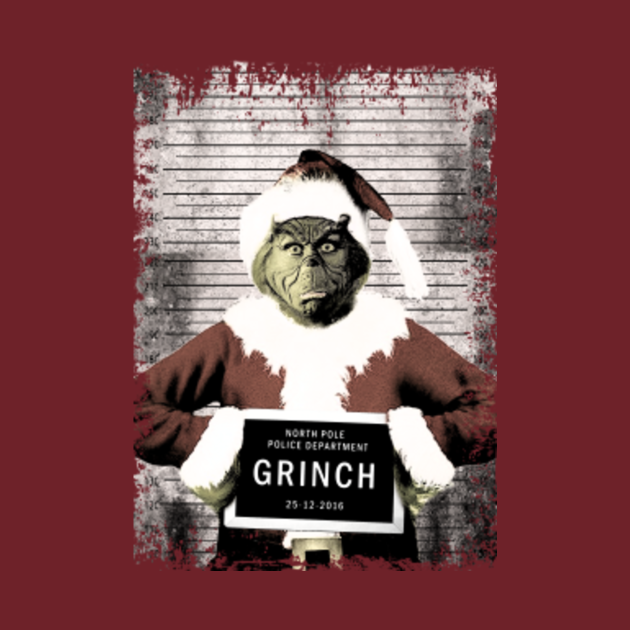 The Grinch Christmas Mugshot - Grinch - T-Shirt | TeePublic