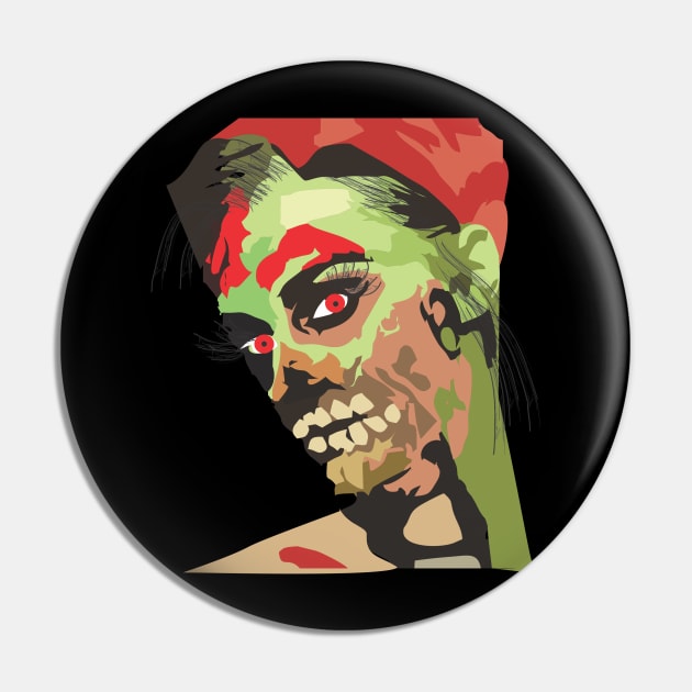 Zombie girl Pin by Artsecrets collection