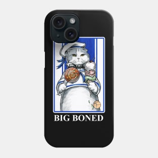 Sailor Cat With Ice Cream - White Outlined Version With Quote Phone Case